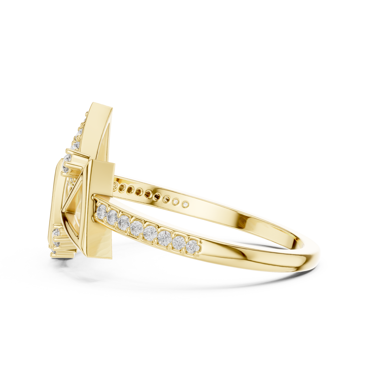 The Imperial Geometric Triangle Cluster Lab Grown Diamond Ring.