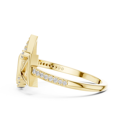 The Imperial Geometric Triangle Cluster Lab Grown Diamond Ring.