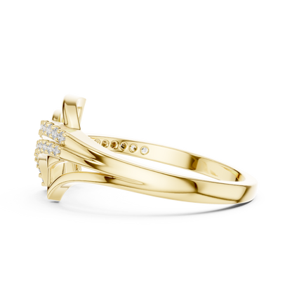 Asymmetric Openwork Bypass Lab Grown Diamond Statement Ring