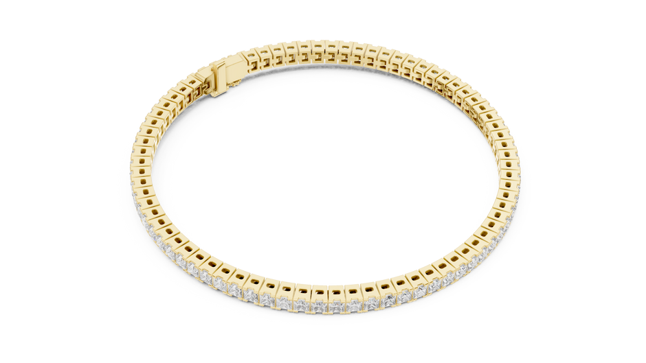 Princess Cut Lab Grown Diamond Tennis Bracelet