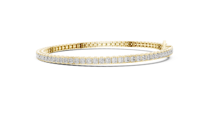Princess Cut Lab Grown Diamond Tennis Bracelet