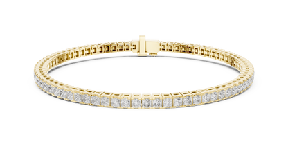 Princess Cut Lab Grown Diamond Tennis Bracelet