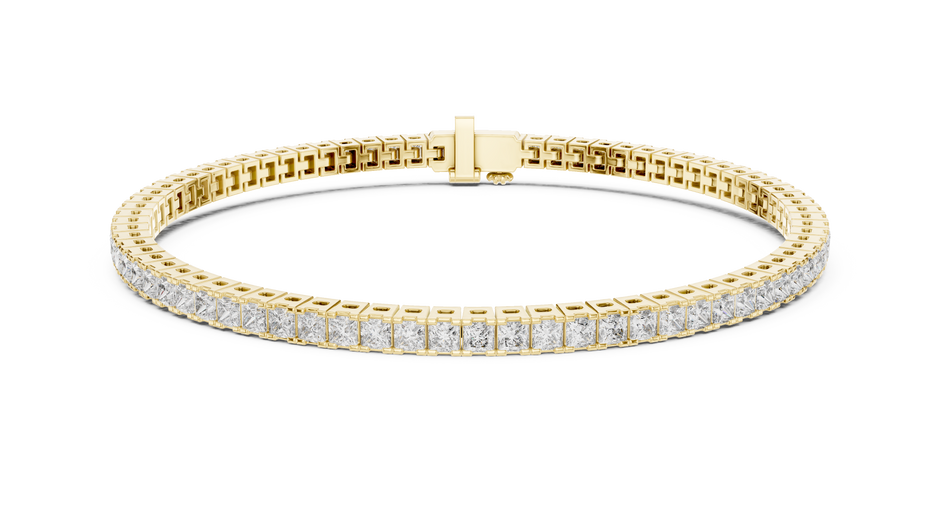 Princess Cut Lab Grown Diamond Tennis Bracelet