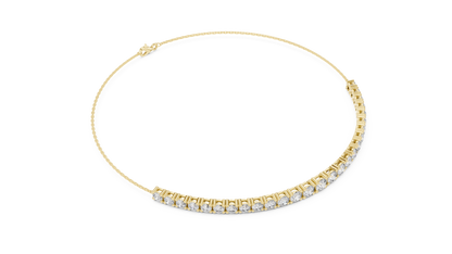 Diamond Bar Chain Bracelet with Round Cut Lab Grown Diamonds