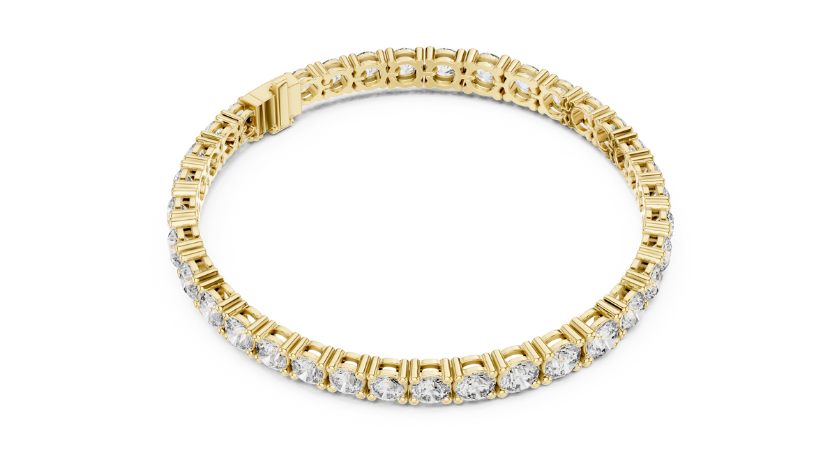 Classic Round Cut Lab Grown Diamond Heavy Tennis Bracelet