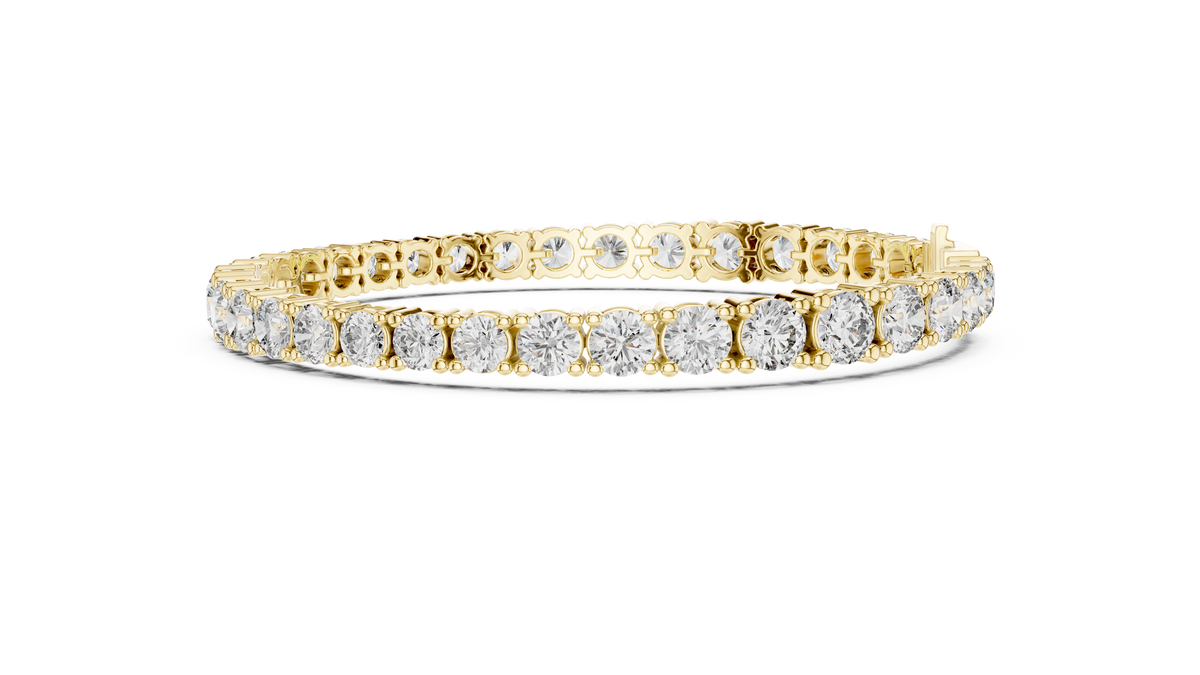 Classic Round Cut Lab Grown Diamond Heavy Tennis Bracelet