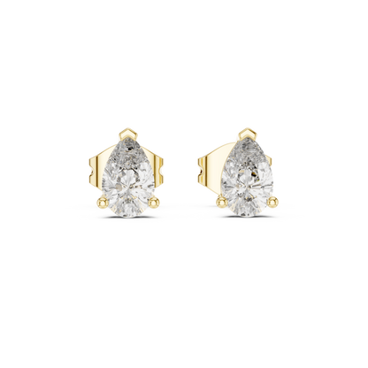 0.50 Ct Pear Solitaire V-Prong Lab Grown Diamond Earring