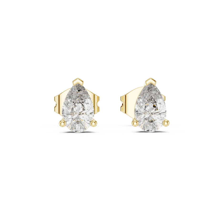 0.50 Ct Pear Solitaire V-Prong Lab Grown Diamond Earring