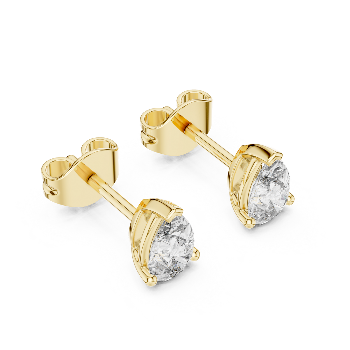 0.50 Ct Pear Solitaire V-Prong Lab Grown Diamond Earring