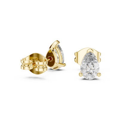 0.50 Ct Pear Solitaire V-Prong Lab Grown Diamond Earring