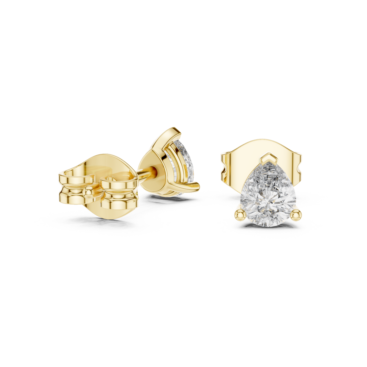 0.40 Ct Pear Solitaire V-Prong Lab Grown Diamond Earring