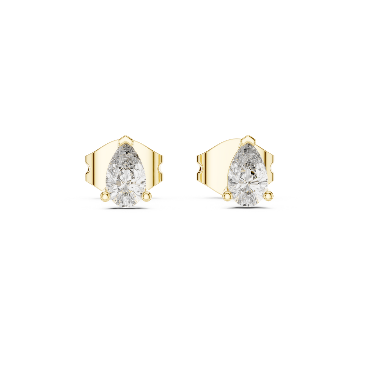 0.25 Ct Pear Solitaire V-Prong Lab Grown Diamond Earring