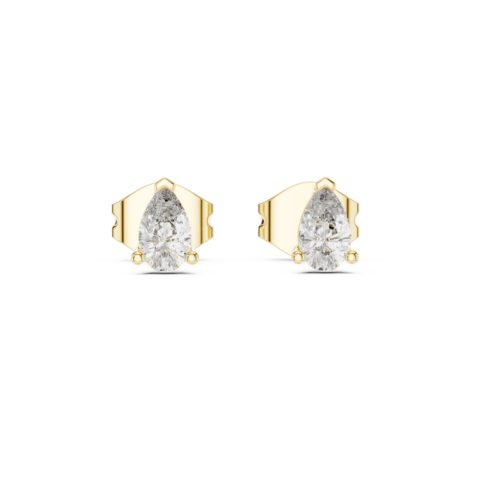 0.25 Ct Pear Solitaire V-Prong Lab Grown Diamond Earring