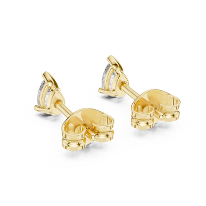 0.25 Ct Pear Solitaire V-Prong Lab Grown Diamond Earring