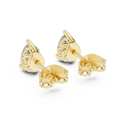 0.50 Ct Pear Solitaire Filigree Basket Lab Grown Diamond Earring