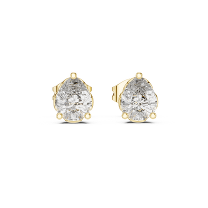 0.35 Ct Pear Solitaire Filigree Basket Lab Grown Diamond Earring