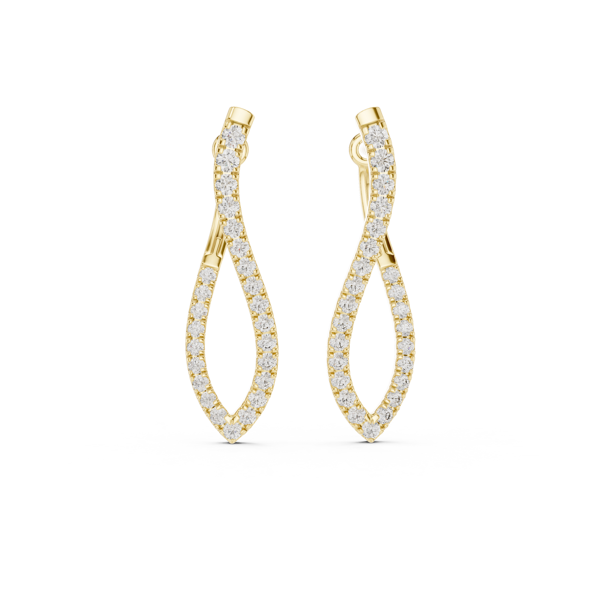 Twist Drop Lab Grown Diamond Earring
