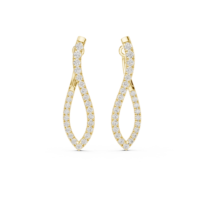Twist Drop Lab Grown Diamond Earring