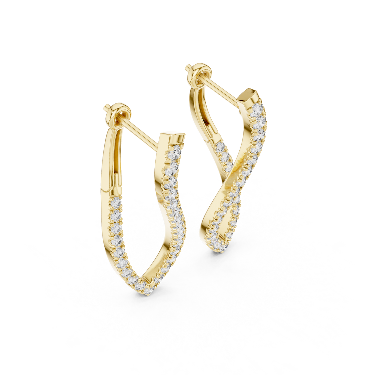 Twist Drop Lab Grown Diamond Earring
