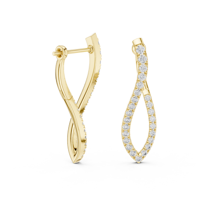 Twist Drop Lab Grown Diamond Earring