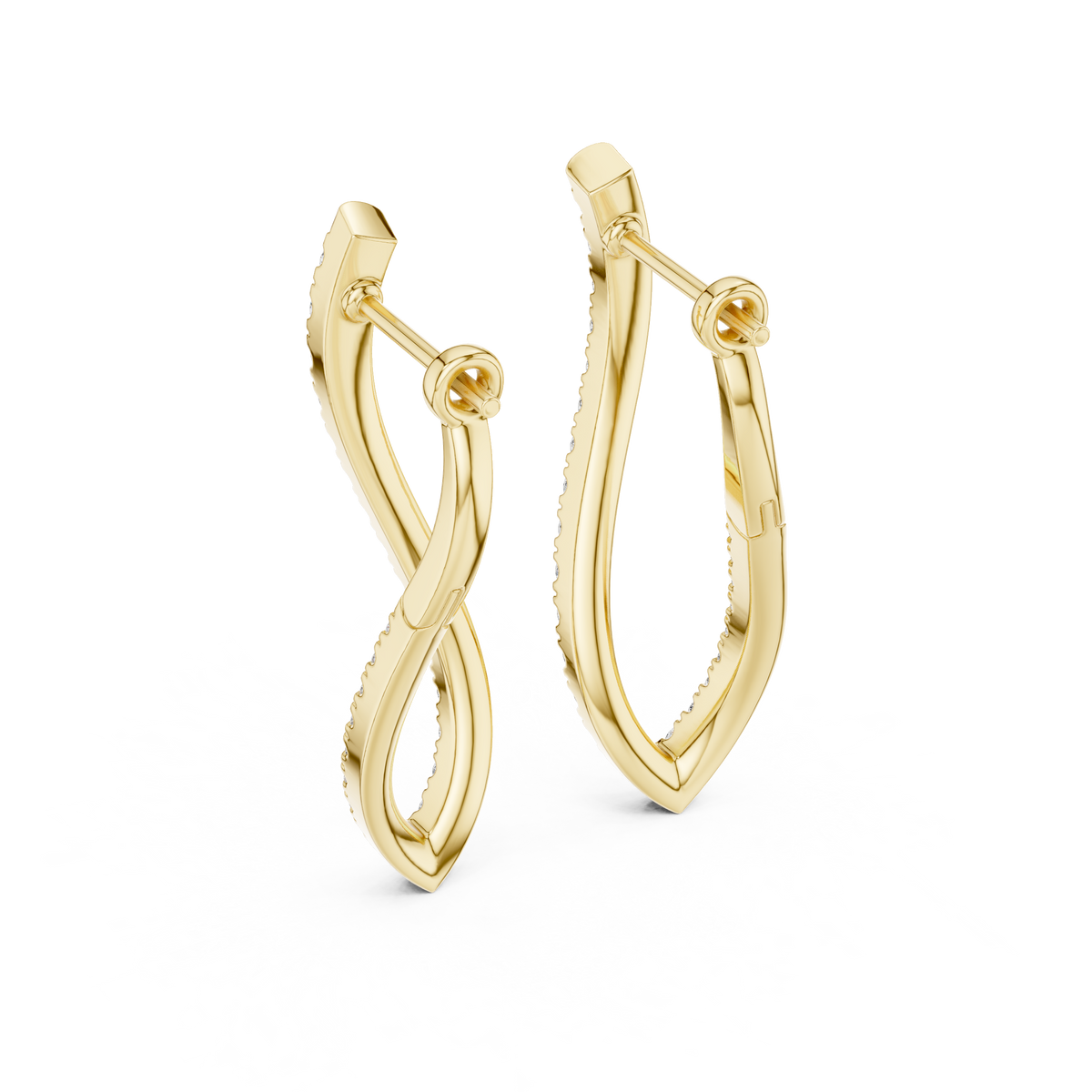 Twist Drop Lab Grown Diamond Earring