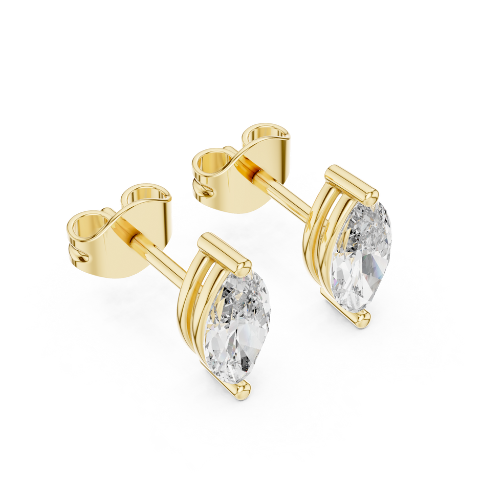 0.35 Ct Marquise Solitaire V-Prong Lab Grown Diamond Earring