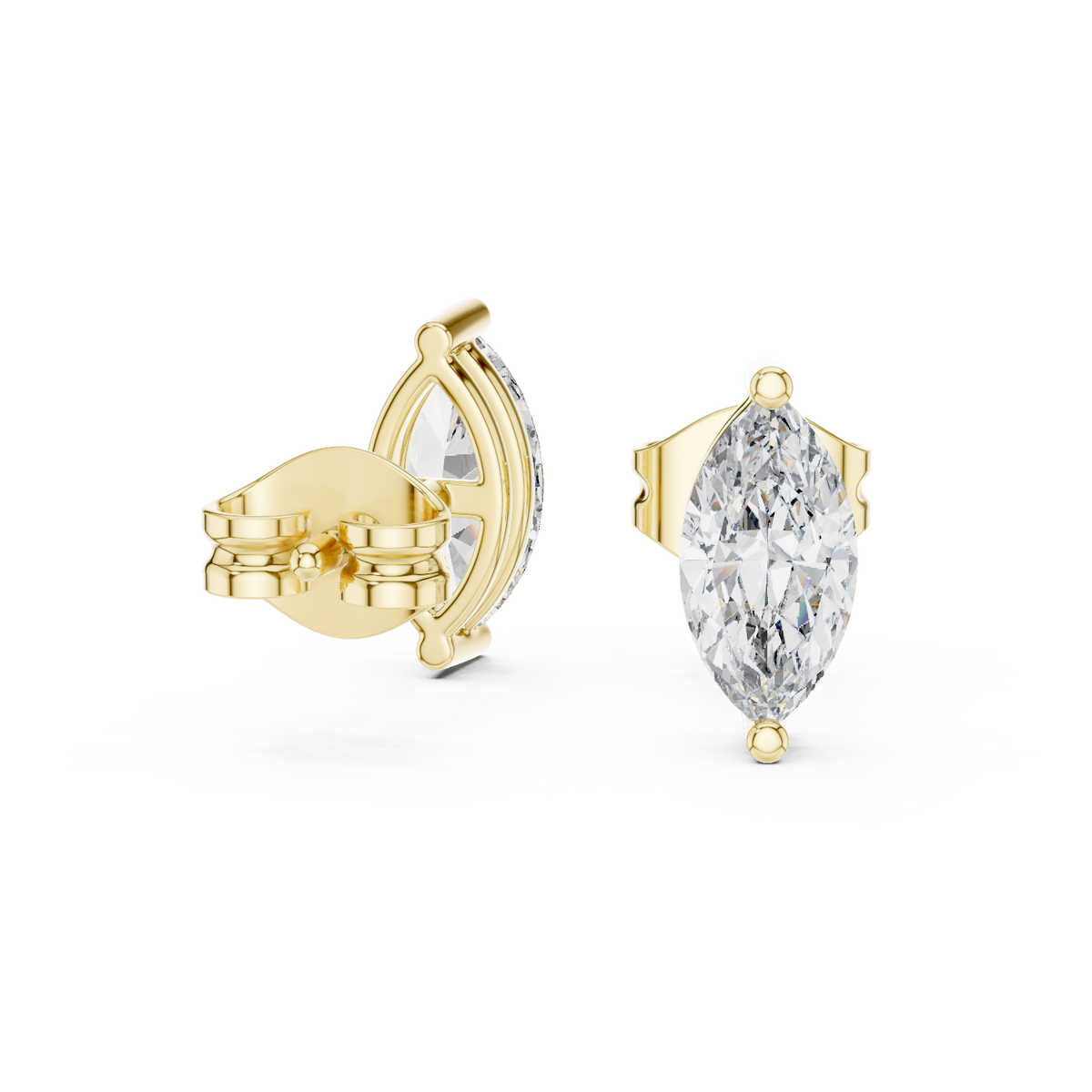 0.35 Ct Marquise Solitaire V-Prong Lab Grown Diamond Earring