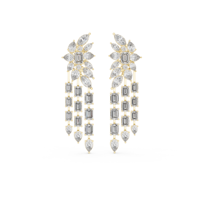 Multi Stone Chandelier Drop Lab Grown Diamond Earring