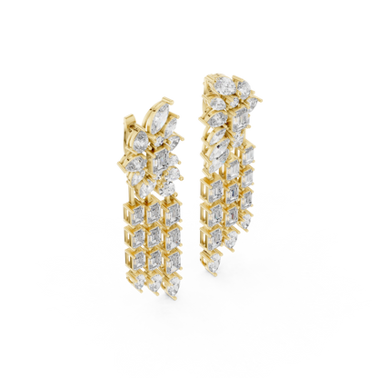 Multi Stone Chandelier Drop Lab Grown Diamond Earring