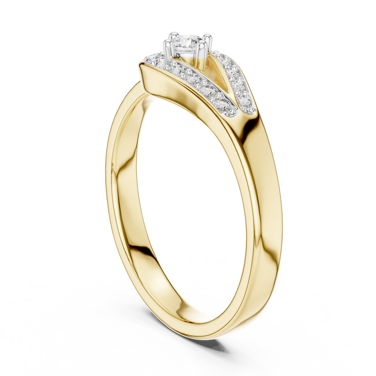 Teardrop Pave Set Halo Lab Grown Diamond Ring