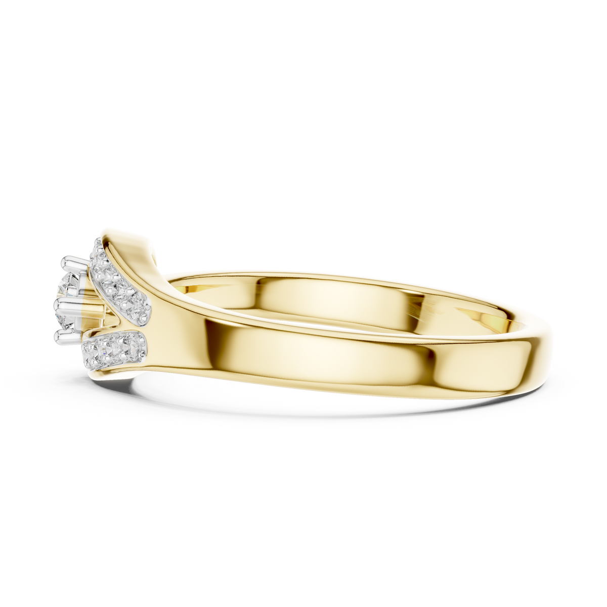 Teardrop Pave Set Halo Lab Grown Diamond Ring