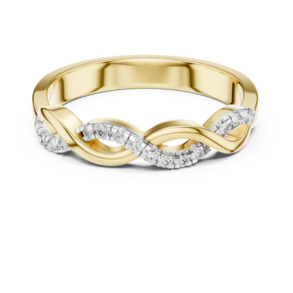 Twisted Infinity Pavilion Lab Grown Diamond Ring