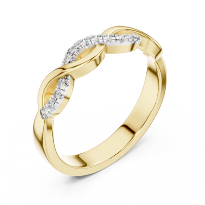 Twisted Infinity Pavilion Lab Grown Diamond Ring