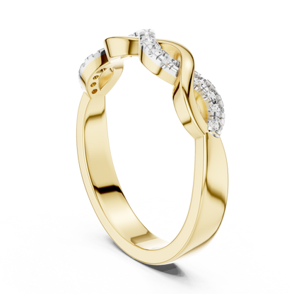 Twisted Infinity Pavilion Lab Grown Diamond Ring