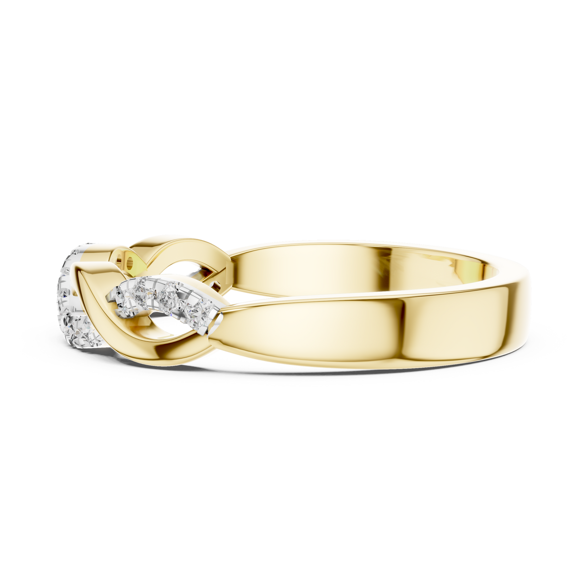 Twisted Infinity Pavilion Lab Grown Diamond Ring