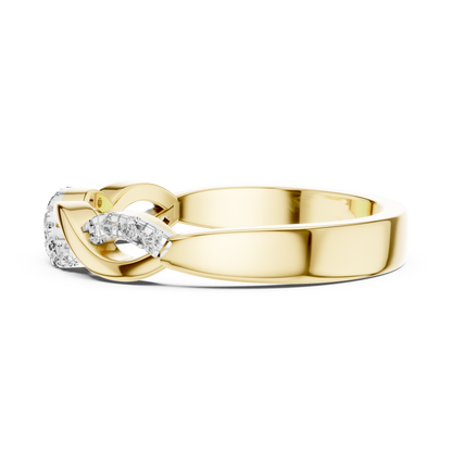 Twisted Infinity Pavilion Lab Grown Diamond Ring