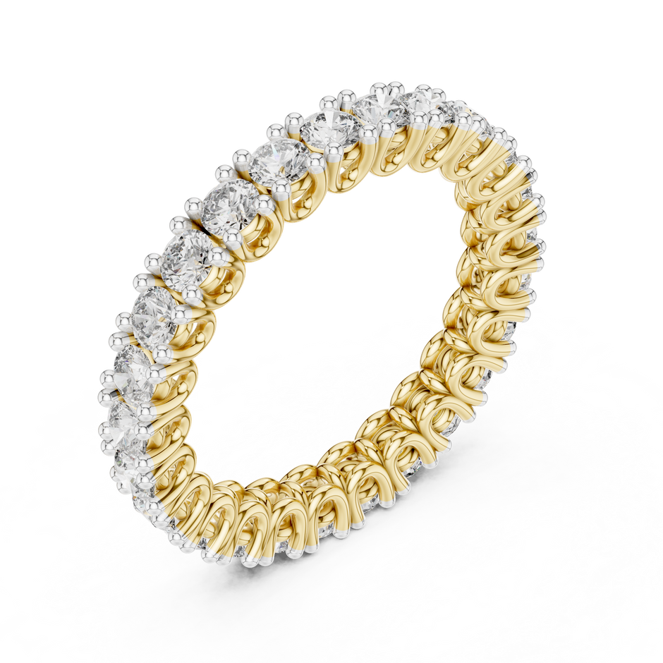 Eternity Pavilion Round Cut Lab Grown Diamond Ring
