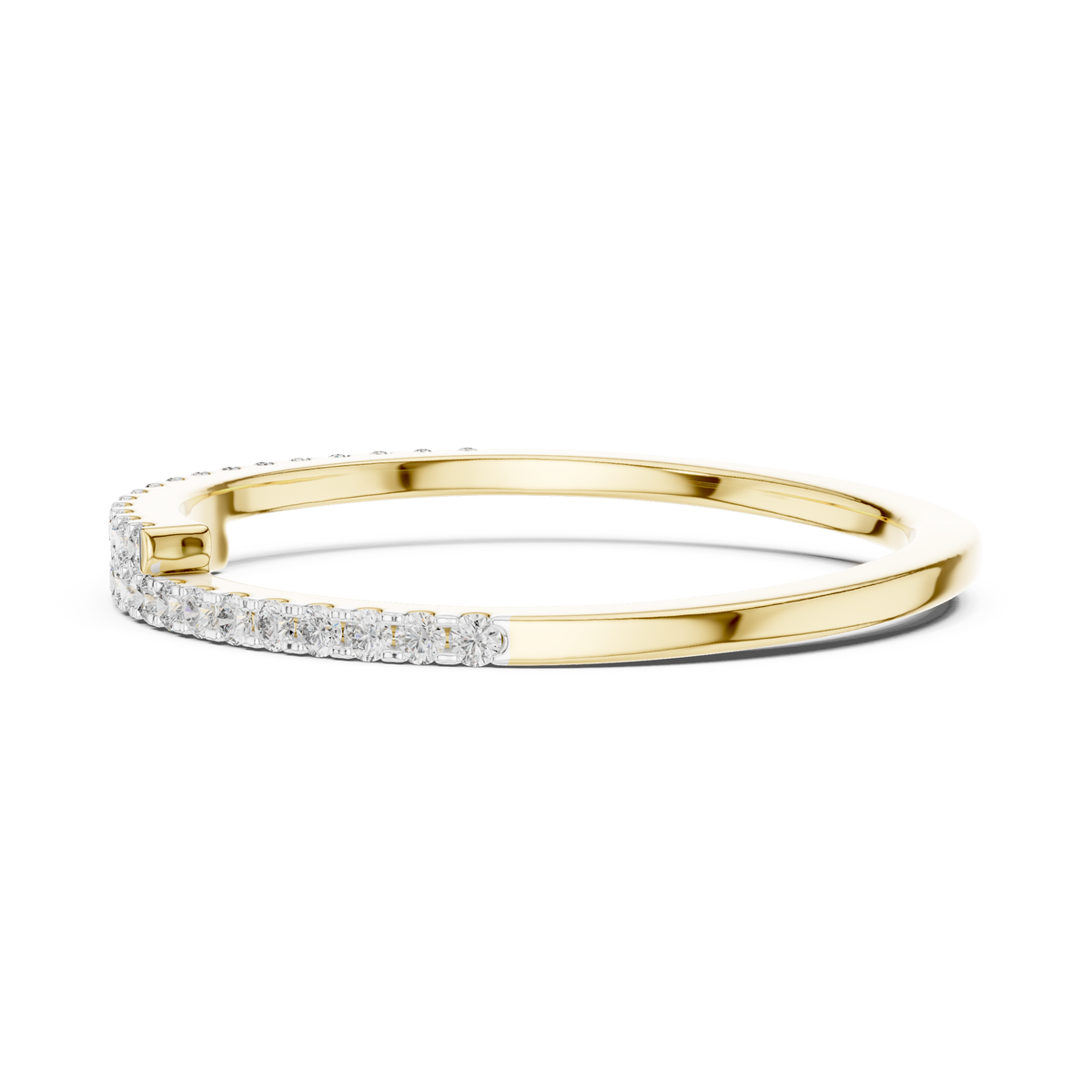 Overlapping Dual Row Pave Set Lab Grown Diamond Ring