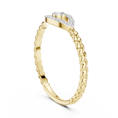 Evil Eye Bezel Set Lab Grown Diamond Ring