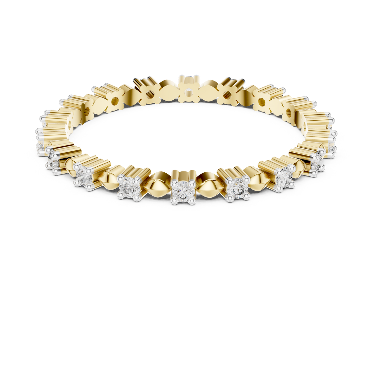 Alternating Station Eternity Lab Grown Diamond Ring
