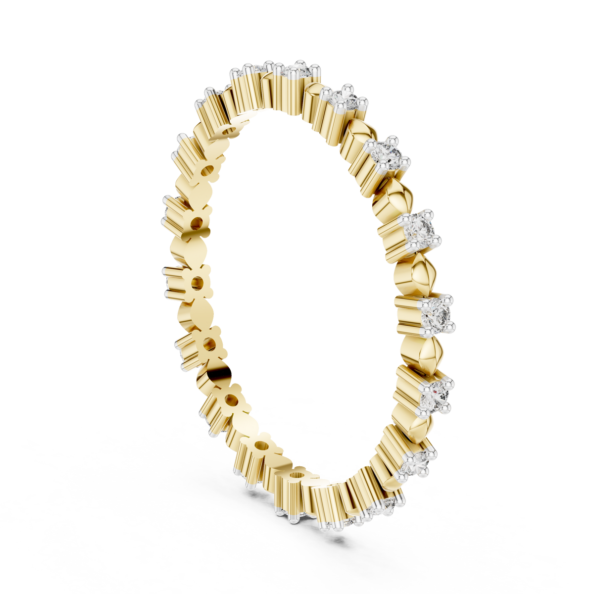 Alternating Station Eternity Lab Grown Diamond Ring