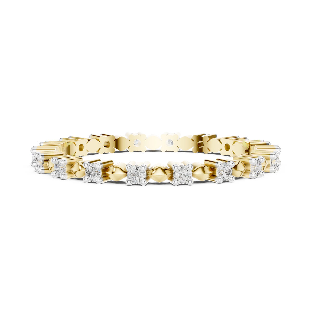 Alternating Station Eternity Lab Grown Diamond Ring