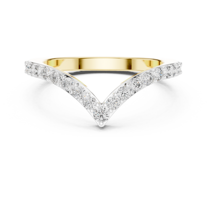 V-Shaped Contour Lab Grown Diamond Ring