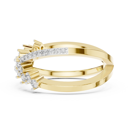 Crossover Multi-Row Lab Grown Diamond Ring