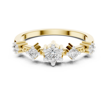 Multi-Stone Prong Set Solitaire Lab Grown Diamond Ring