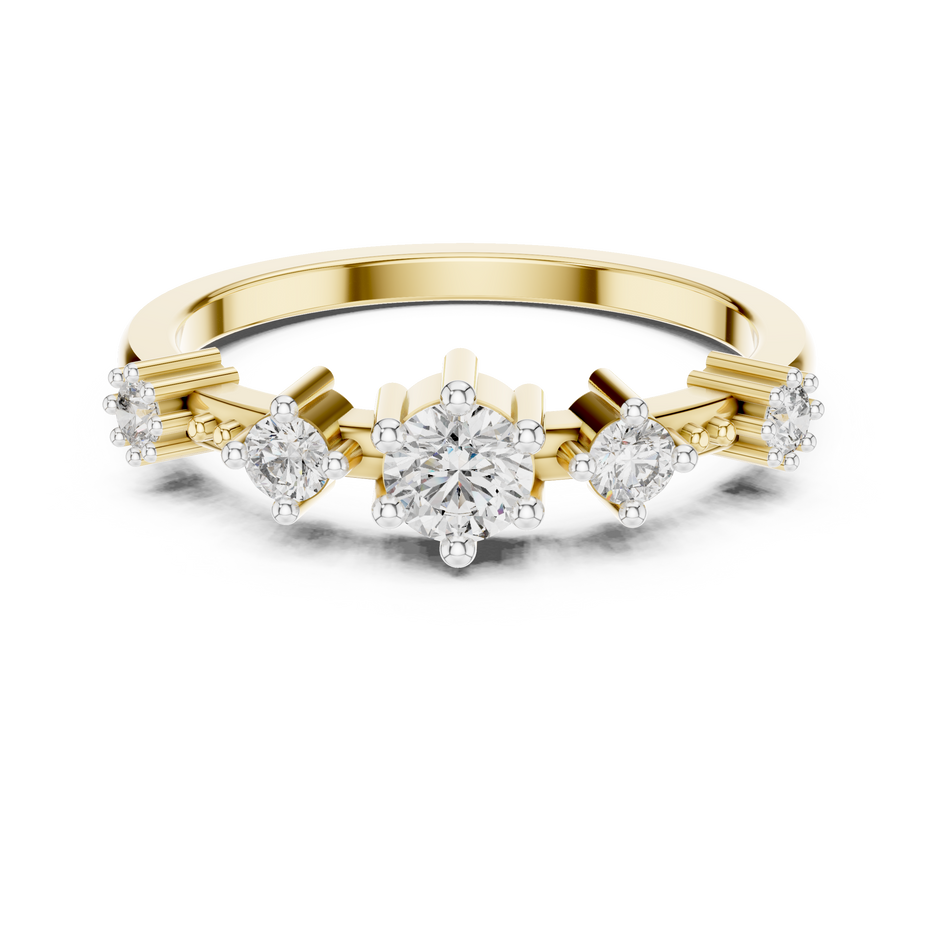 Multi-Stone Prong Set Solitaire Lab Grown Diamond Ring