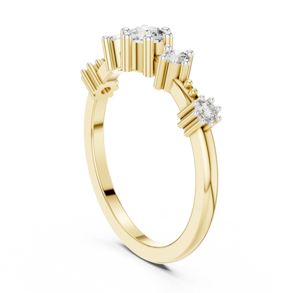 Multi-Stone Prong Set Solitaire Lab Grown Diamond Ring