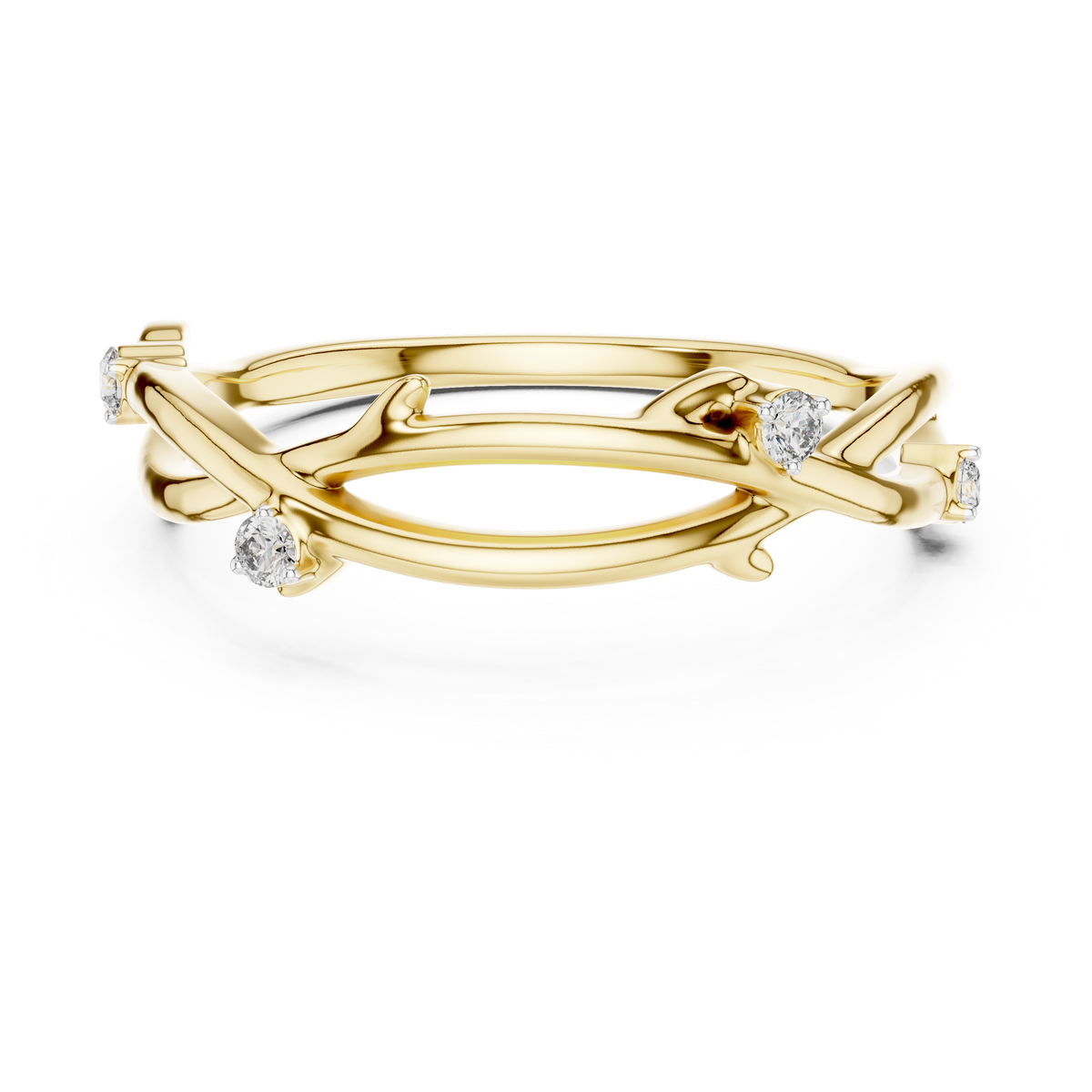 Twisted Vine Branch Lab Grown Diamond Ring