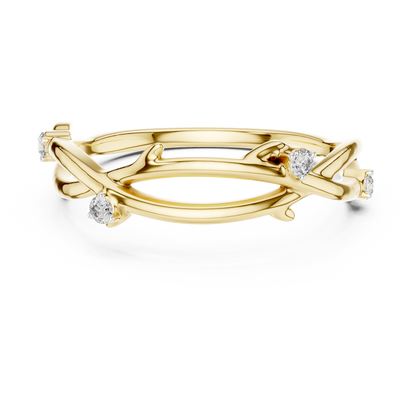 Twisted Vine Branch Lab Grown Diamond Ring