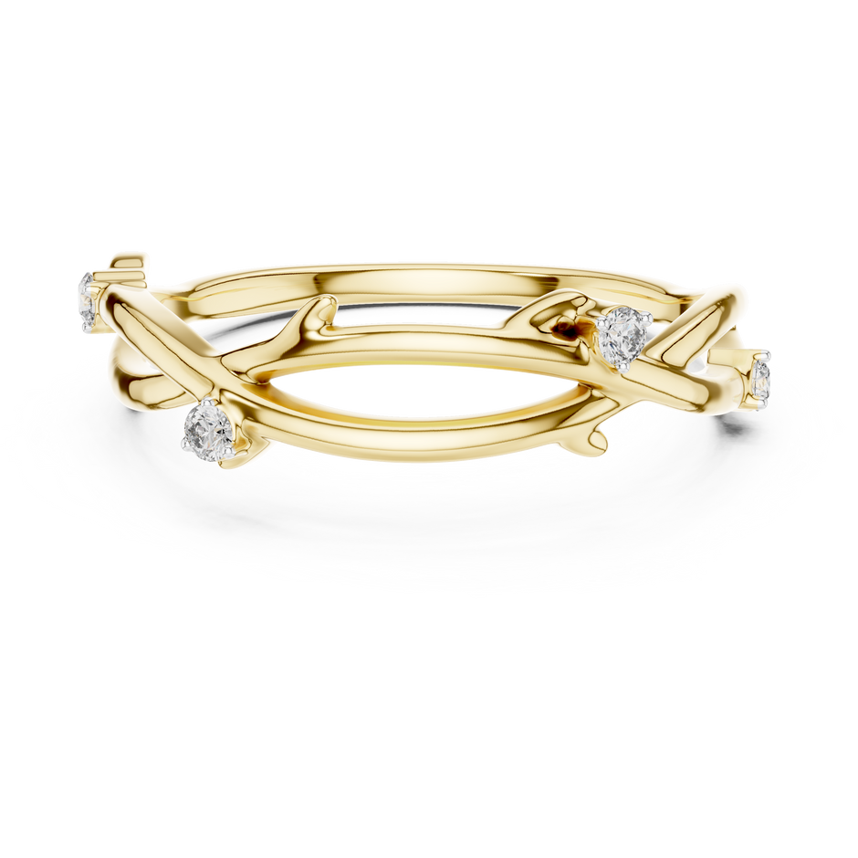 Twisted Vine Branch Lab Grown Diamond Ring